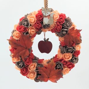 Couronne automne avec renard