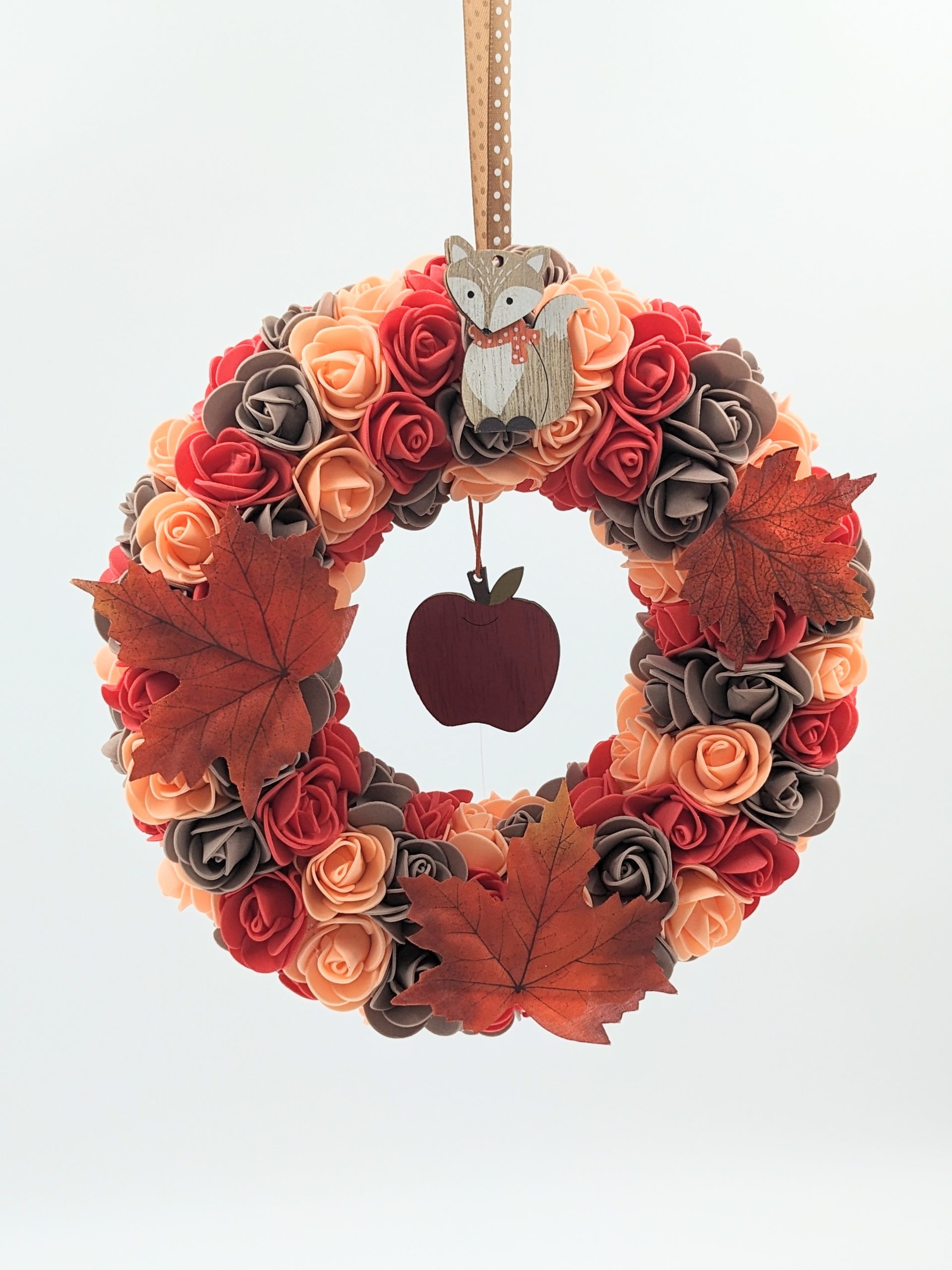 Couronne automne avec renard
