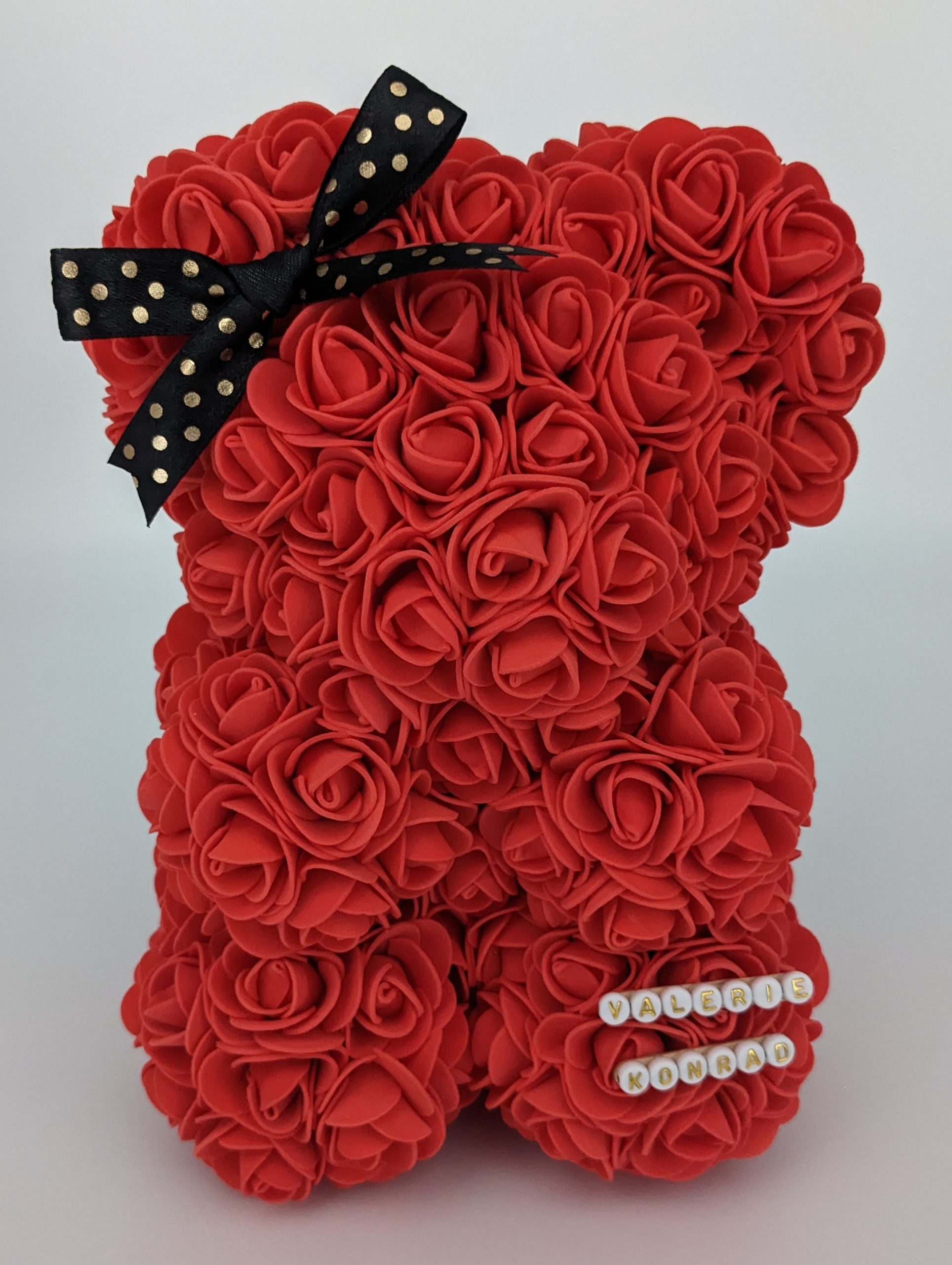 Ourson rouge (personnalisable avec un prénom)